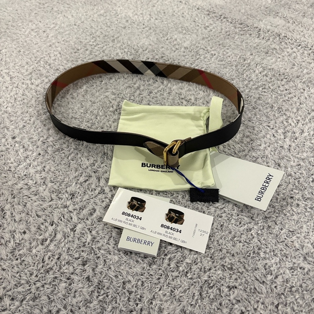 Burberry Black and Brown Women's Belt NEW - Picture 4 of 8